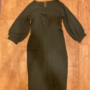 Lantern sleeve pencil dress